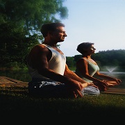 Man and Woman in Lotus Pose