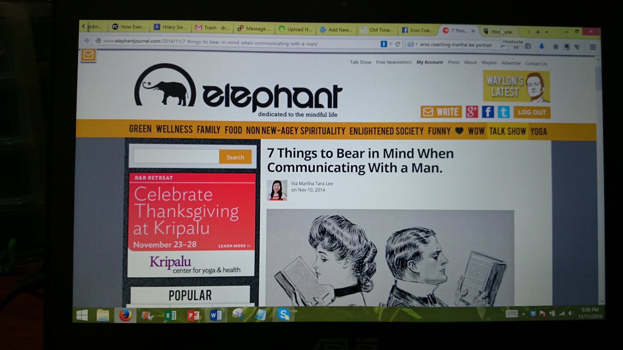 My Articles on ElephantJournal – At A Glance
