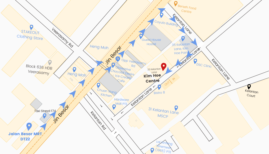 MAP to Kim Hoe Centre
