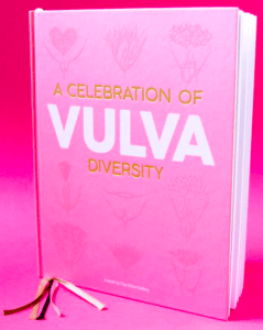 Pink Book with text A Celebration of Vulva Diversity 