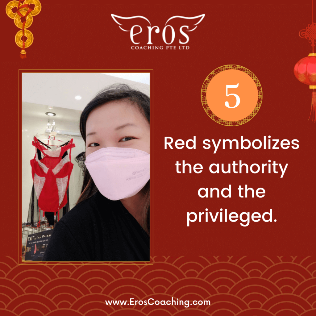 5. Red symbolizes the authority and the privileged.