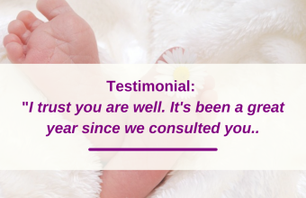 Testimonial:  “I trust you are well. It’s been a great year since we consulted you..”